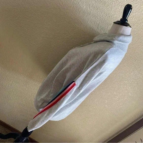 LOVE by Gap Rainbow Sleeve Merino Knit Sweater Turtle Neck Pullover Gray: Medium - Picture 3 of 9